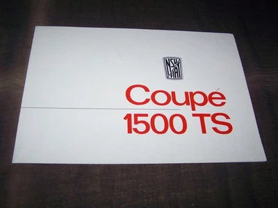 ¡EXCELENTE Magnífico folleto NSU Fiat 1500 TS Coupe de 1963!!! Foto 1 de 3