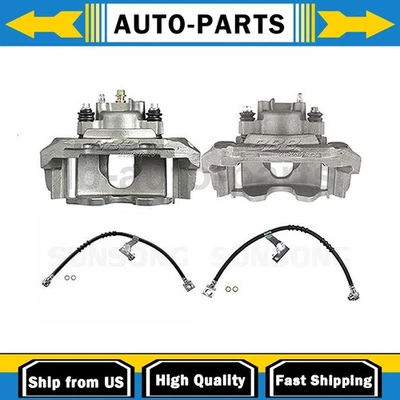 4 件套制动卡钳套装带软管适用于道奇 Daytona 2.5L 3.0L 2.2L — 第 1/4 张图片