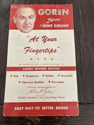 Goren Official  Point Count Bridge Tips Vintage 1950’s Free Shipping - Image 1 of 4