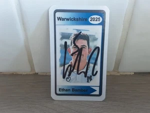 WARWICKSHIRE - Ethan Bamber / S&C 2025 Series #2 Signed trading card  - Picture 1 of 8