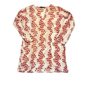 Rare Vintage Roberta Roller Rabbit Blouse Women’s Small White & Fish Print 2003 - Picture 1 of 6