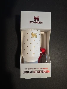 Stanley Holiday 2025 Christmas Ornament Keychain Frost Polka Dots Mini Tumbler - Picture 1 of 6