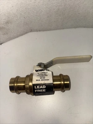 VÁLVULA DE BOLA DE PRESIÓN 3/4" LFFBV-3-PRESS-M2 VÁLVULA DE BOLA DE LATÓN VATIOS Foto 1 de 3
