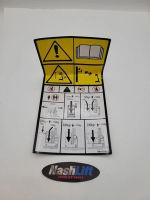 1001117181 DECAL WARNING/INSTRUCTION FITS JLG SK-08251119A - Image 1 of 3