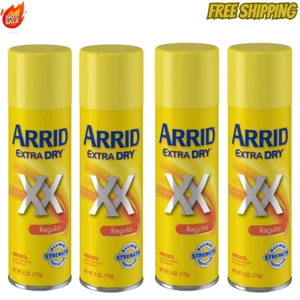 4 PACK Arrid Extra Dry XX Aerosol Antiperspirant Deodorant Regular, 6 oz - Picture 1 of 6