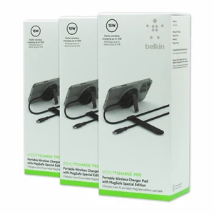 Belkin Boost Charge Pro Wireless Charger Pad con MagSafe 15W negro paquete de 3 - Imagen 1 de 1