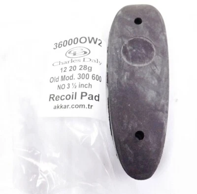 Akkar Charles Daly Recoil Pad 300, 335 Pump 12, 20 ga Black Rubber Adult for 14" - Image 1 of 4