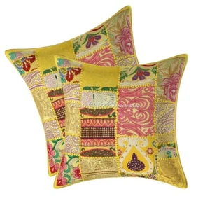 Home Decor Pillow Cover Vintage Bohemian Indian Cushion Cover Throw 16 x 16 in - Picture 1 of 6