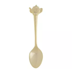Mezzo cucchiaio placcato oro HIC 4,5" teiera design - Mescolare caffè espresso mezza tazza - Foto 1 di 4