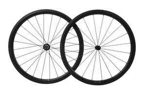 Powerway R13 wheelset 38mm Carbon Clincher Road Bike Rim brake 23mm tubeless - Picture 1 of 9