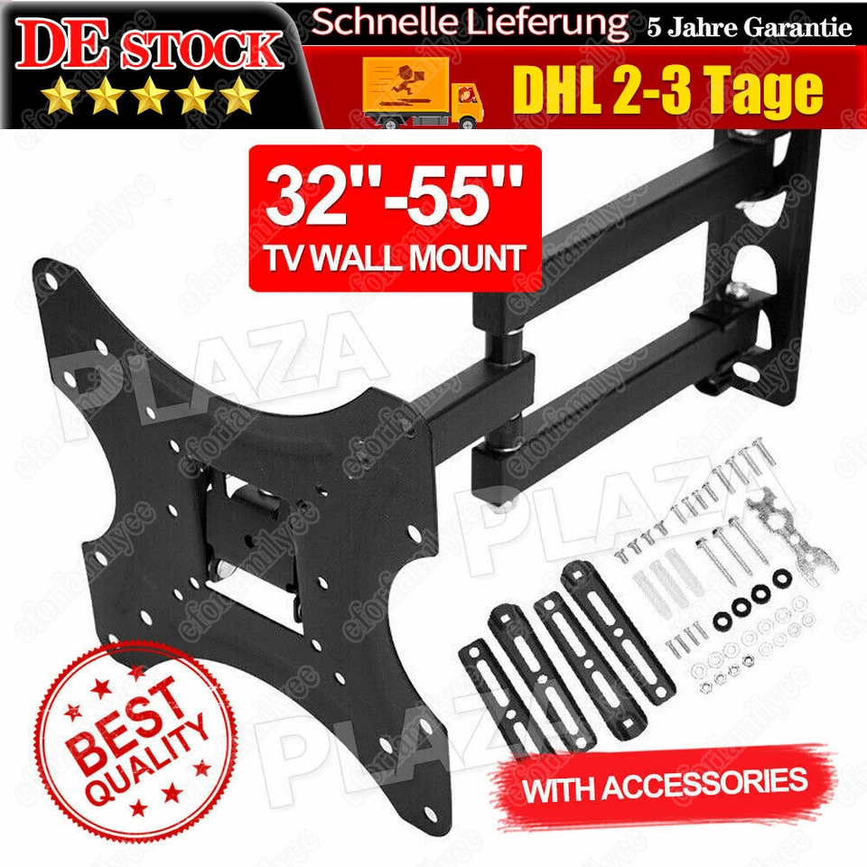 TV Wandhalterung Wandhalter LCD LED Fernseher 32-55 Zoll schwenkbar neigbar 50"