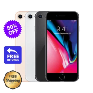 Apple iPhone 8 Silver | Gray Unlocked Verizon Tmobile - 64GB 128GB 256GB - Picture 1 of 9