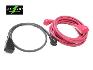 Battery Relocation Kit, # 2 Awg HD welding Cable, Top Post 12'RED/ 3'BLK W/BOOTS - Picture 1 of 11