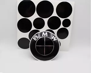 Black Blackout Emblem Overlay Stickers For BMW 640i 650i M6 Gran Coupe - Bild 1 von 4