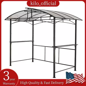 8 X 5ft Hardtop Grill Gazebo Outdoor Patio Canopy BBQ Shelter w/ Side Shelves - Picture 1 of 19