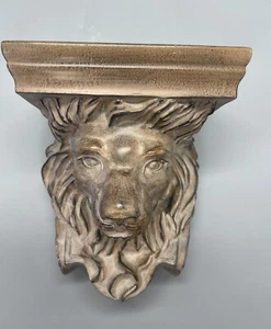 LION HEAD RESIN WALL SHELF W/PLATE GROOVE - Picture 1 of 11