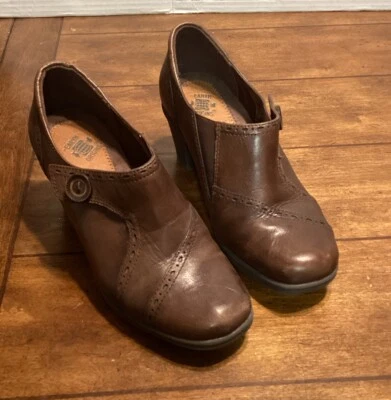 EARTH ORIGINS MARLA 2 ZAPATOS DE SALÓN DE CUERO MARRÓN SIN CORDONES PARA MUJER TALLA 6 1/2 Foto 1 de 4