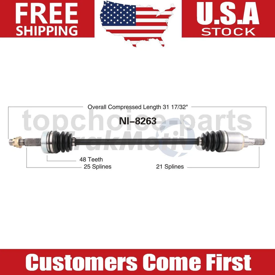 Eje CV conductor trasero izquierdo original para Nissan Rogue Select 2,5 L AWD 2014 2015 Foto 1 de 1