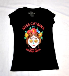 Pier 27 Cancun Miss Catrina Women’s MED (runs small) Top T-shirt Riviera Maya - Picture 1 of 8