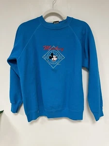 Mickey Unlimited Vintage Disney Mickey Mouse Sweatshirt Size medium Blue USA - Picture 1 of 10