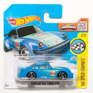 Porsche 934 Turbo RSR Azul, HotWheels escala 1/64 raro modelo de coche adulto niño regalo - Imagen 1 de 1