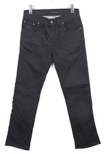 NUDIE Slim Jm Dry Black Coated Jeans Men's W31/L32 Zip Fly Denim