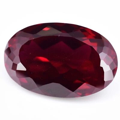 29.90ct 23.11x15.11mm Oval Natural Almandine Red Garnet Certified Gemstone - Image 1 of 4