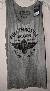 Sturgis Full Throttle Saloon Motorcycle Rally Women's Tank Top Rhinestone Size L - Picture 1 of 4