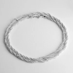Women's Silver Chain 925 Solid 3 mm 45 cm Necklace K305 - Picture 1 of 5