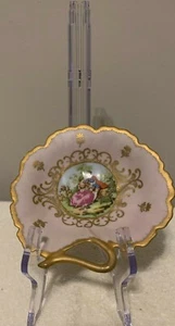 Antique Lefton 377 Ceramic Bowl with gold leaf and Romantic Couple - Picture 1 of 5