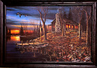 Jim Hansel Complete Serenity Cabin Lake Art Print- Framed - (Wood) 33 x 23