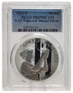 2011-P PCGS PR69DCAM 9-11 National Medal Faded Label - Bild 1 von 1