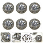  6 pièces bouton pour vêtements strass boutons dos plat cuivre zircon cristal