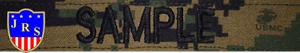 Namensstreifen Nametape USMC MARPAT Desert / MARPAT - Mit Ihrem Namen ohne Klett - Picture 1 of 2