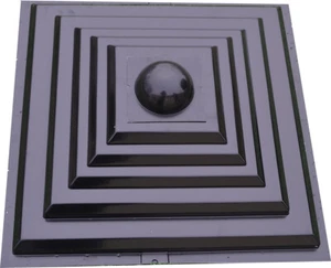 Tappi molo stampo calcestruzzo tappo recinzione 21,85 x 21,85 pollici (555 x 555 mm) ABC plastica P22 - Foto 1 di 5
