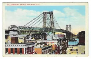 Postal c1920 puente Williamsburg, ciudad de Nueva York sin publicar - Imagen 1 de 2