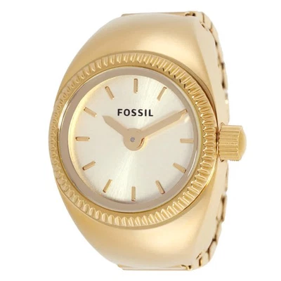 Fossil Quartz Gold Dial Ladies Watch Ring ES5246 - Image 1 of 4