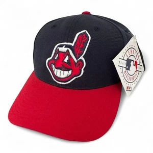 vintage dead stock Sports Specialties Cleveland Indians chief wahoo snapback hat - Picture 1 of 7