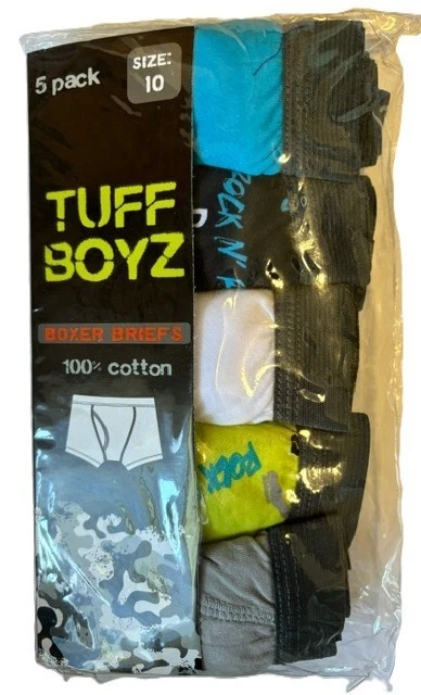 Трусы-боксеры Tuff Boyz для мальчиков (упаковка 5 шт.) — выберите размер и цвет - Изображение 1 из 1