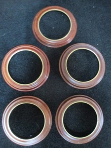 5 Vintage Van Hygan Smythe Wood Collector Plate Frames 11” Round 8” Opening - Picture 1 of 5
