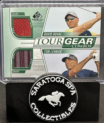 2021 SP GAME USED DAVID DUVAL TOM LEHMAN TOUR GEAR COMBO SHIRT RELIC - Image 1 of 4