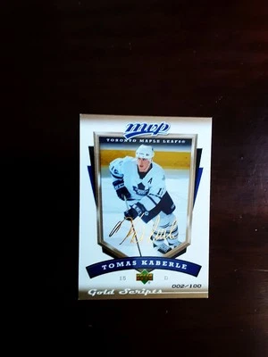 Tomas Kaberle  SP #/100  2006-07 Upper Deck MVP Gold Script  Toronto MapleLeafs - Image 1 of 3