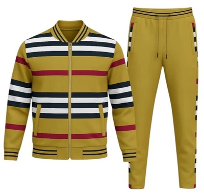 Men’s Casual Straight Leg Designer Printed Jacquard Full Matching Set  (5038) - Image 1 of 4