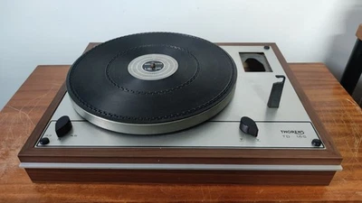 Thorens TD-165 Turntable base* Vintage, Working Well 45 & 33.3rpm * See Video - Image 1 of 4