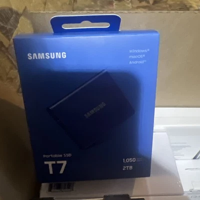 Samsung T7 2TB Portable External SSD - Blue (MU-PC2T0H/AM) - Image 1 of 4