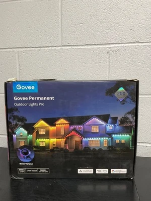 Govee Permanent Outdoor Lights Pro, 200ft with 120 RGBIC LED Lights BLACK - Image 1 of 4