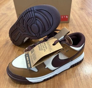 Nike Dunk Jumbo Low Light British Tan Burgundy Fq8248-200 Men’s 6.5 = Wmns 8 - Picture 1 of 5