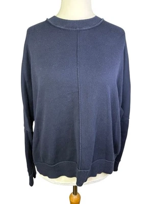 Barbour Aurelia Navy Knitted Crew Jumper Women's UK 10 100% Cotton Long Sleeve - Image 1 of 4