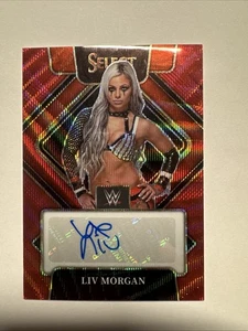2022 Panini Select WWE Liv Morgan Red Wave Prizm Auto SGLVM - Bild 1 von 7