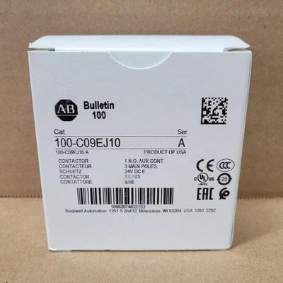 New Allen-Bradley 100-C09EJ10 Contactor AB 100C09EJ10 - Photo 1/2